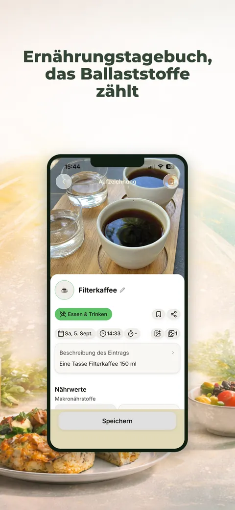 Mahlzeit erfassen in NutriSpy