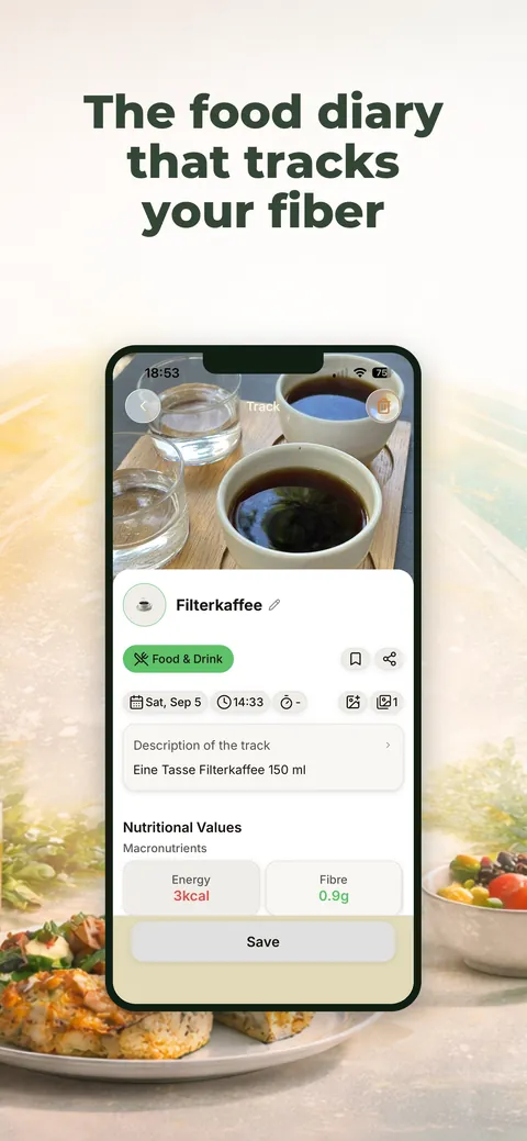 Logging a meal in NutriSpy