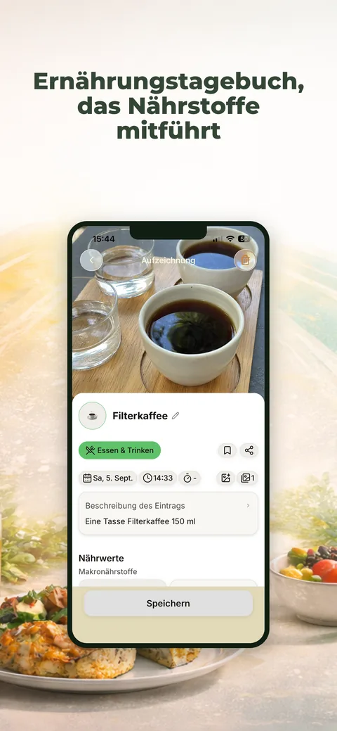 Mahlzeit erfassen in NutriSpy